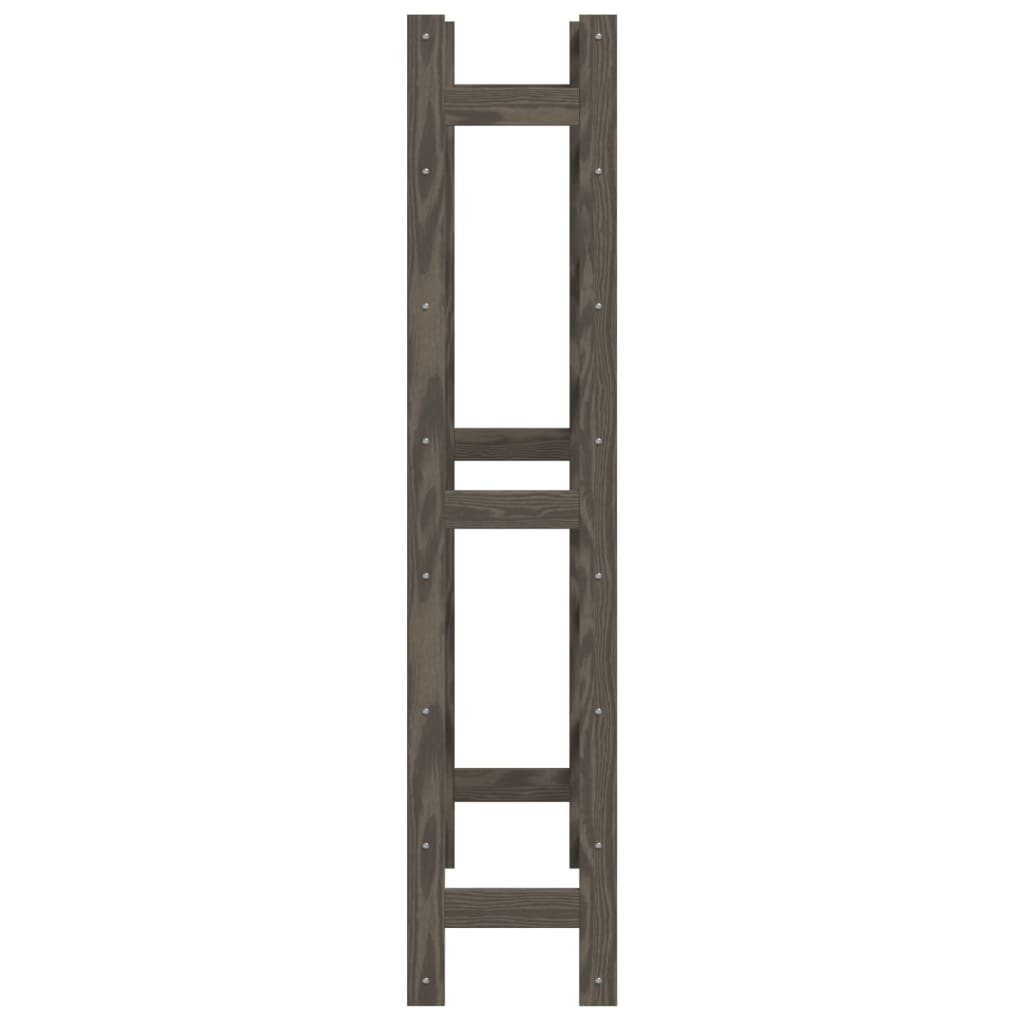 Weinregal für 56 Flaschen Grau Massivholz Kiefer