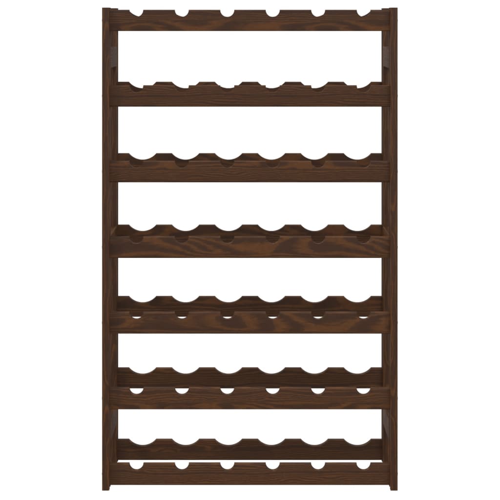 Weinregal für 42 Flaschen Braun Massivholz Kiefer