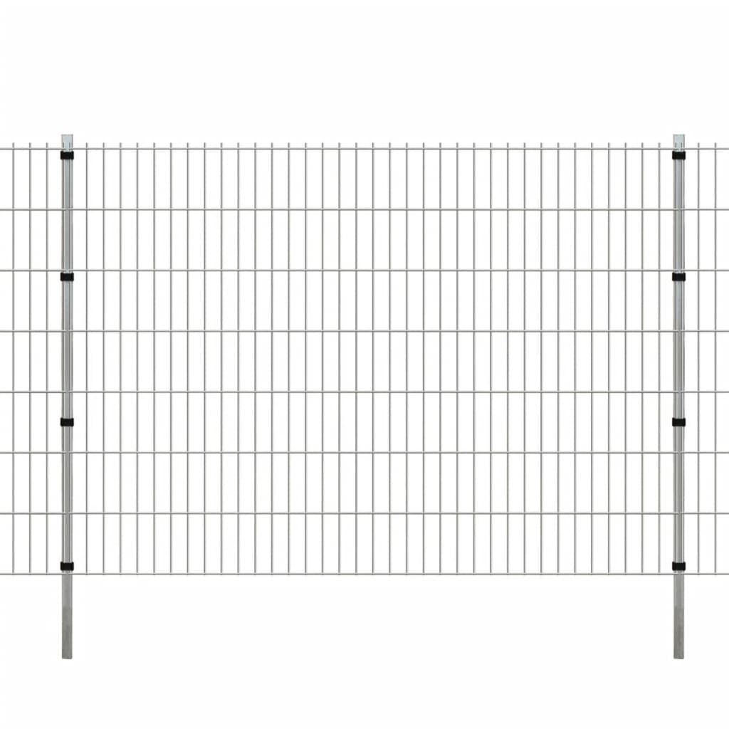 Zaunpfosten 10 Stk. Silbern 200 cm Verzinkter Stahl