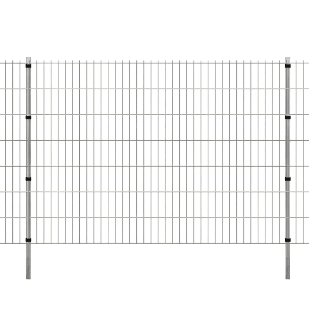 Zaunpfosten 20 Stk. Silbern 200 cm Verzinkter Stahl