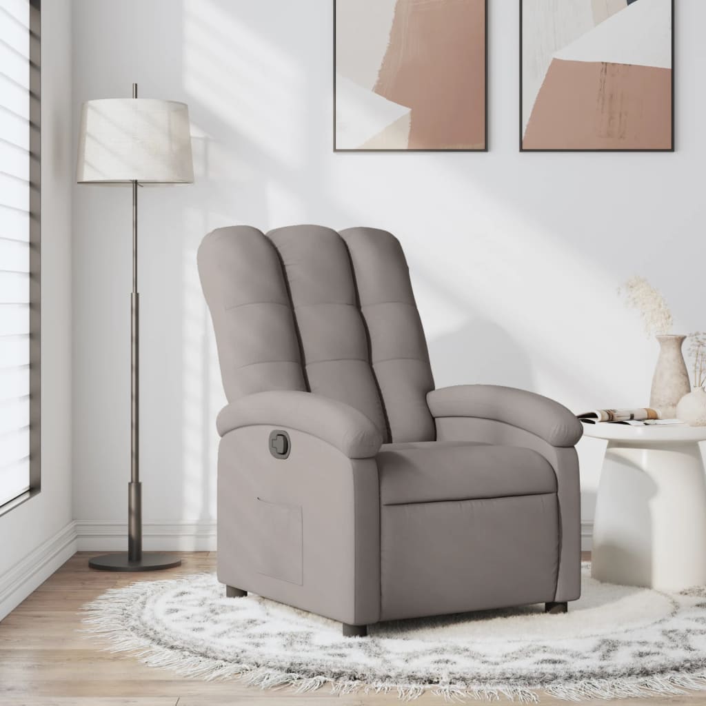 Relaxsessel Taupe Stoff