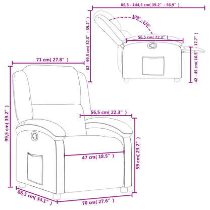 Relaxsessel Braun Stoff