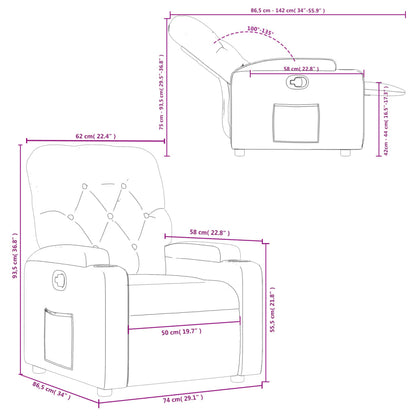 Relaxsessel Braun Stoff