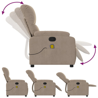 Massagesessel Taupe Mikrofasergewebe