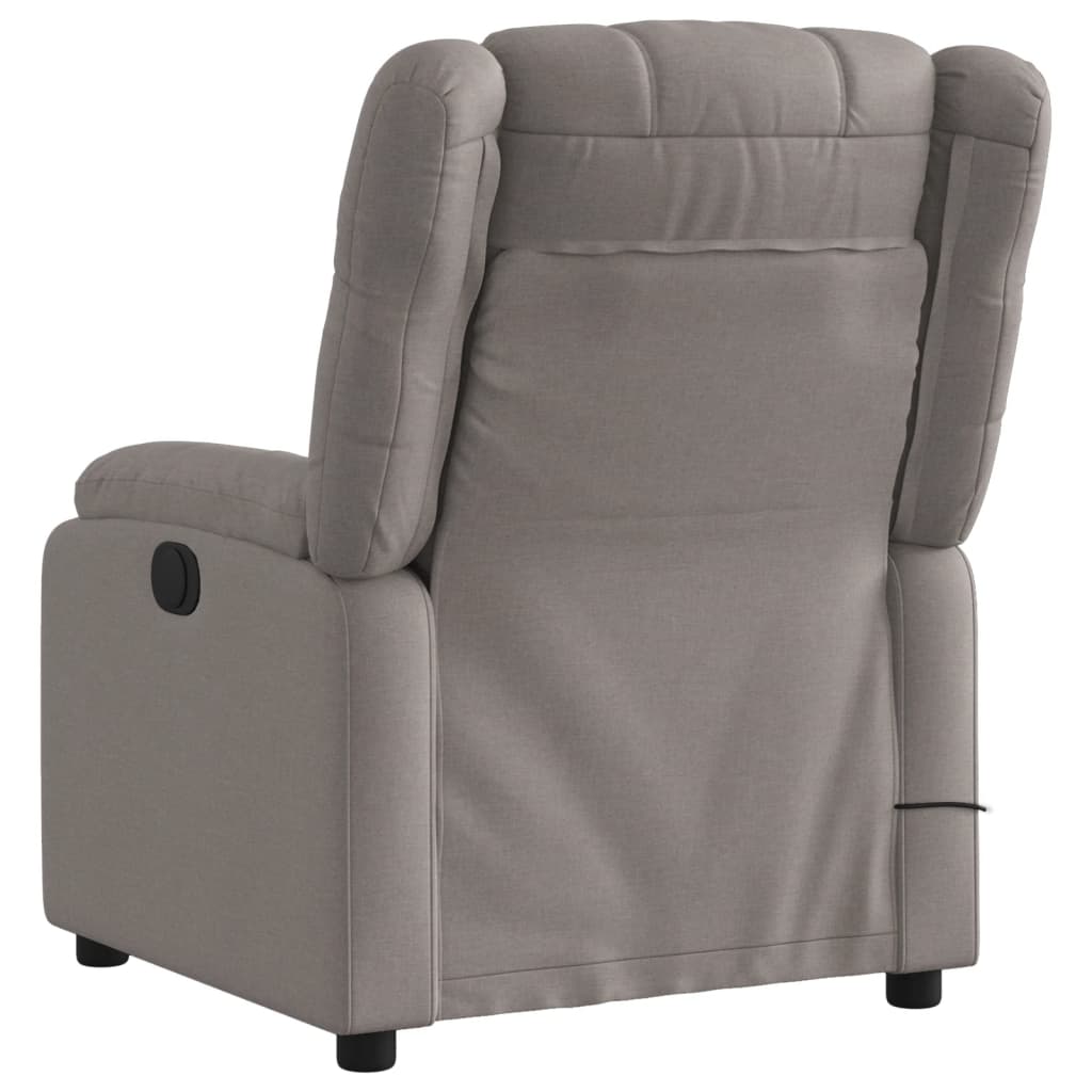 Massagesessel Taupe Stoff