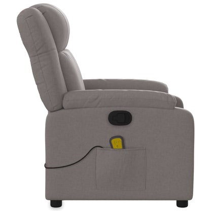 Massagesessel Taupe Stoff