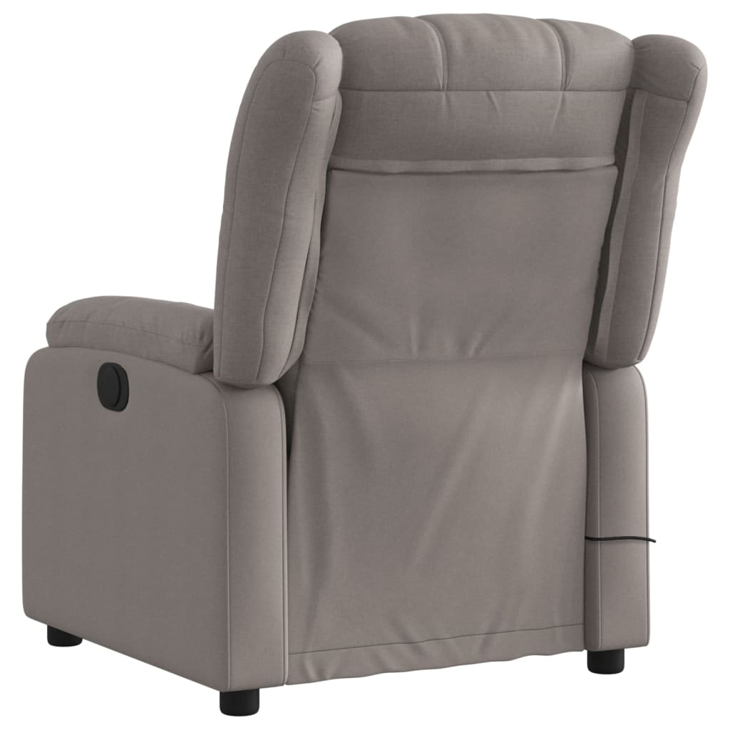 Massagesessel Taupe Stoff