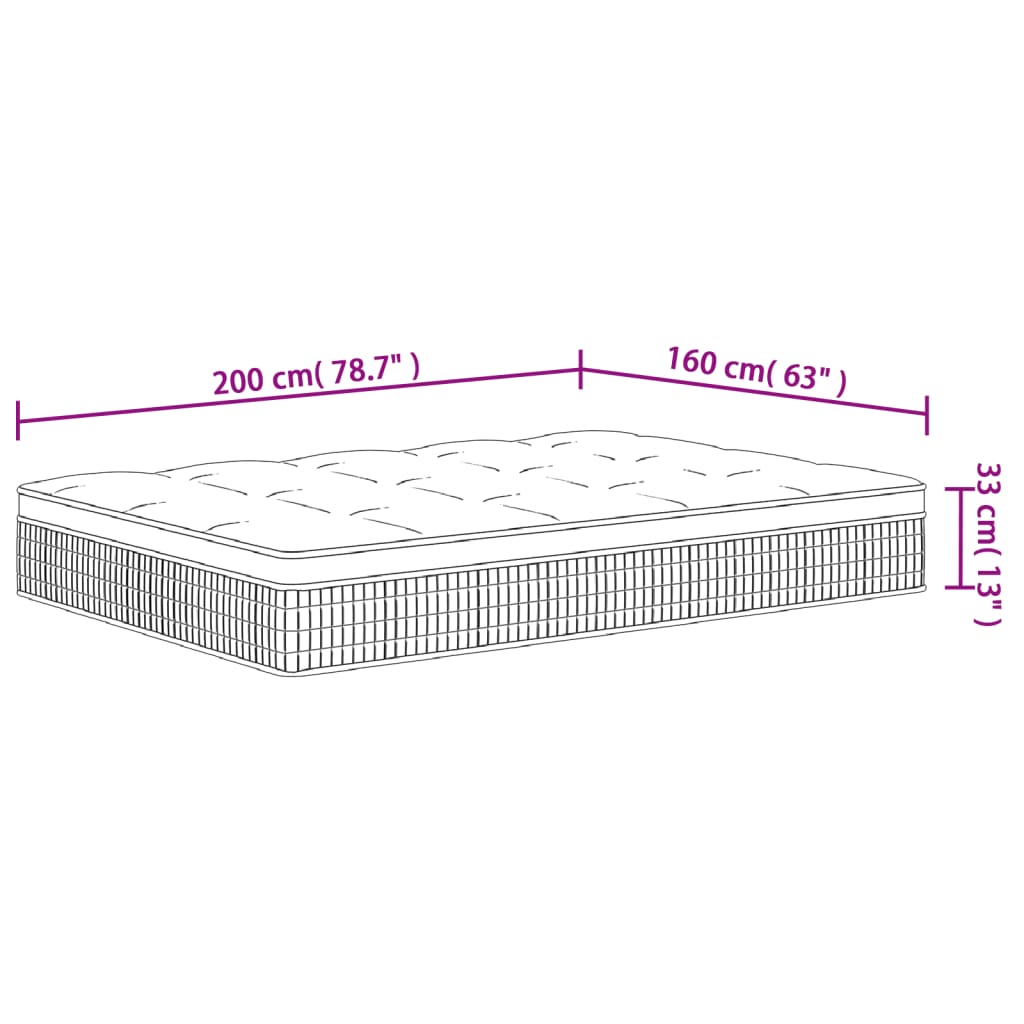 Matratze Taschenfederkern Medium Plus 160x200 cm