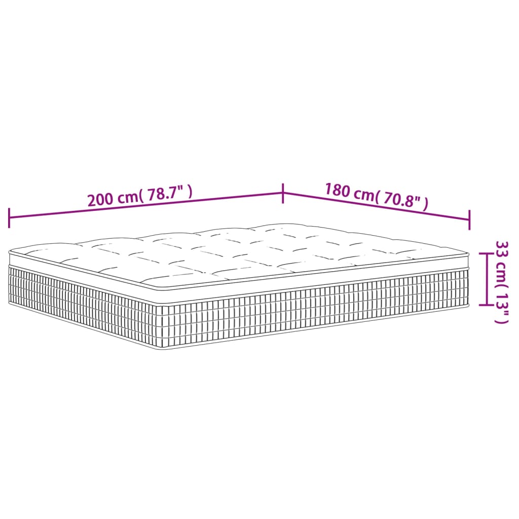 Matratze Taschenfederkern Medium Plus 180x200 cm