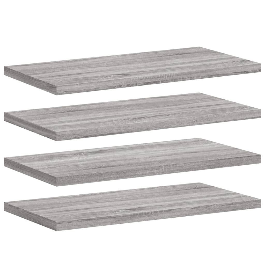 Wandregale 4 Stk. Grau Sonoma 40x20x1,5 cm Holzwerkstoff