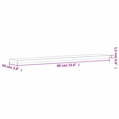 Wandregale 4 Stk. Grau Sonoma 60x10x1,5 cm Holzwerkstoff