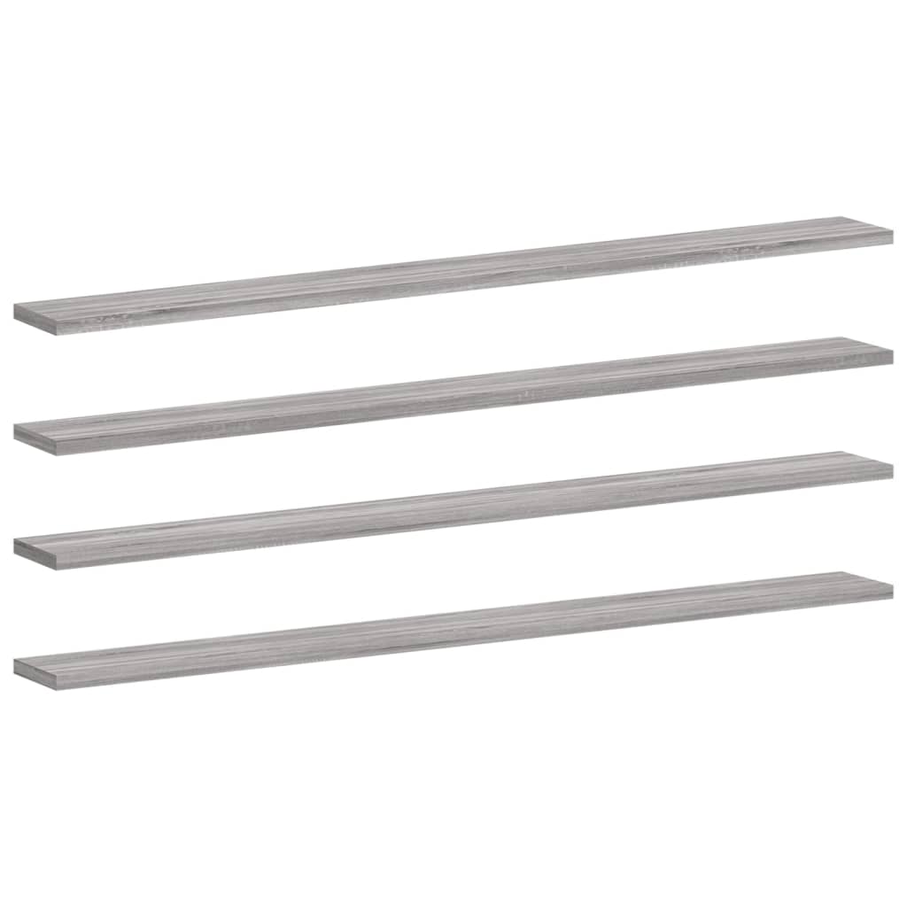 Wandregale 4 Stk. Grau Sonoma 100x10x1,5 cm Holzwerkstoff