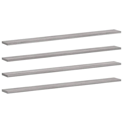 Wandregale 4 Stk. Grau Sonoma 100x10x1,5 cm Holzwerkstoff