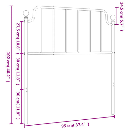 Kopfteil Metall Weiß 90 cm