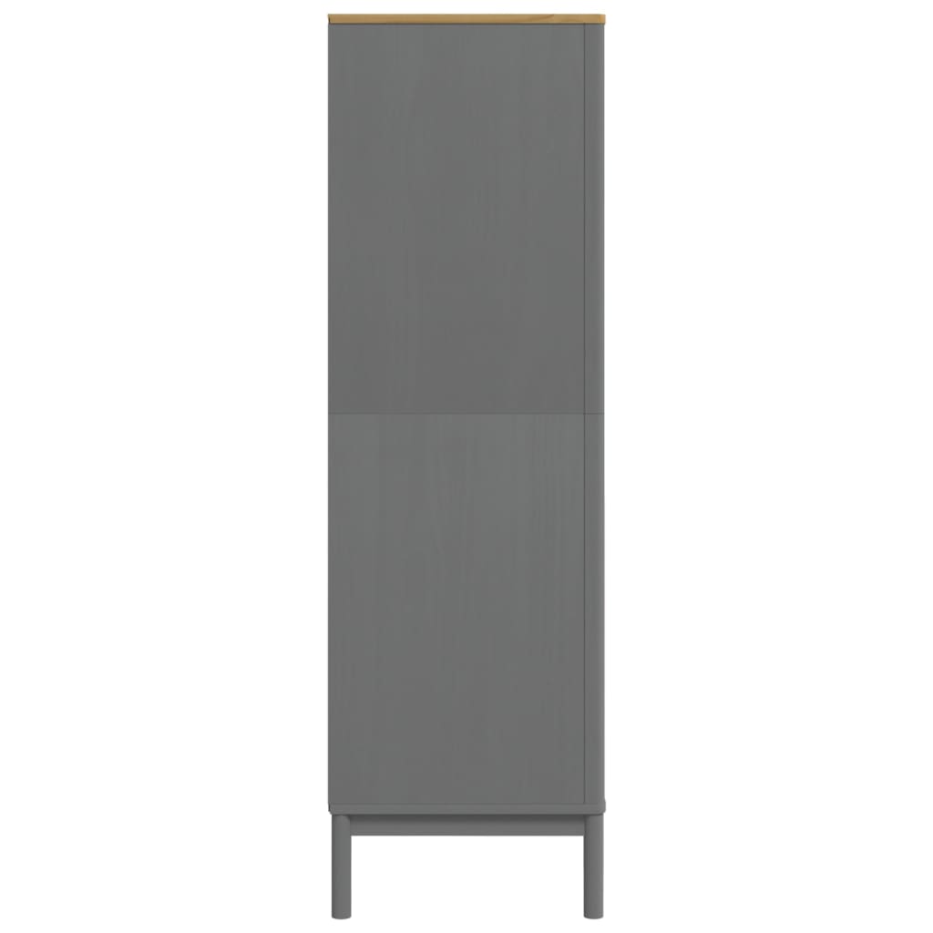 Kleiderschrank FLORO Grau 77x53x171 cm Massivholz Kiefer