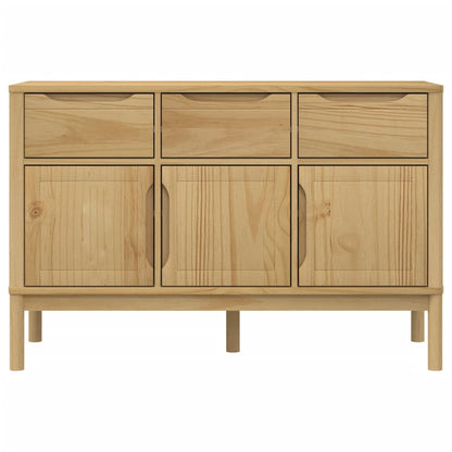 Sideboard FLORO Wachsbraun 114x43x74 cm Massivholz Kiefer