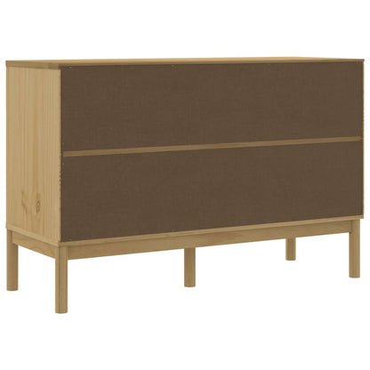 Sideboard FLORO Wachsbraun 114x43x74 cm Massivholz Kiefer