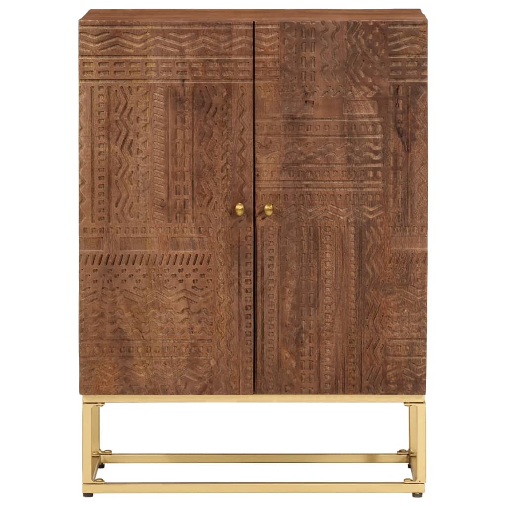 Sideboard 55x30x76 cm Massivholz Mango und Eisen