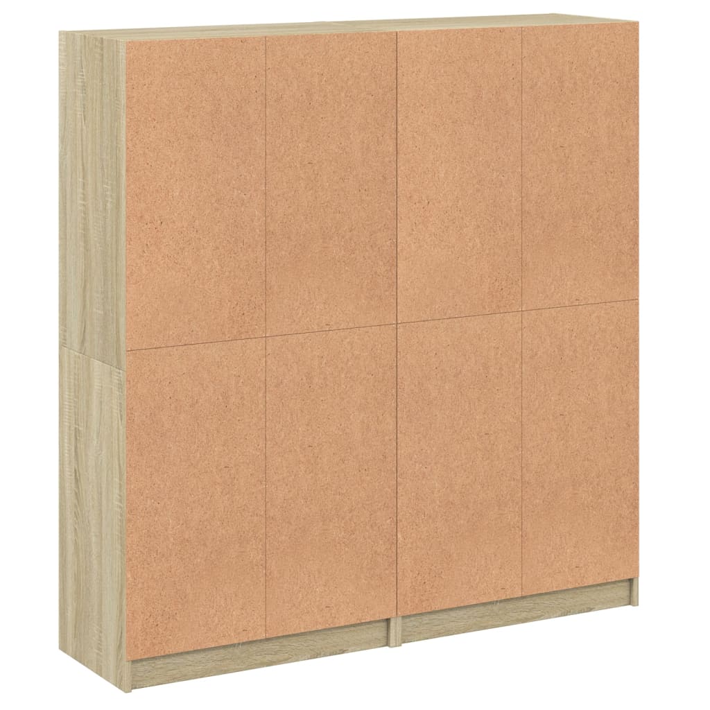 Bücherschrank mit Türen Sonoma-Eiche 136x37x142cm Holzwerkstoff