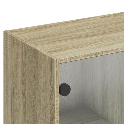 Bücherschrank mit Türen Sonoma-Eiche 136x37x142cm Holzwerkstoff