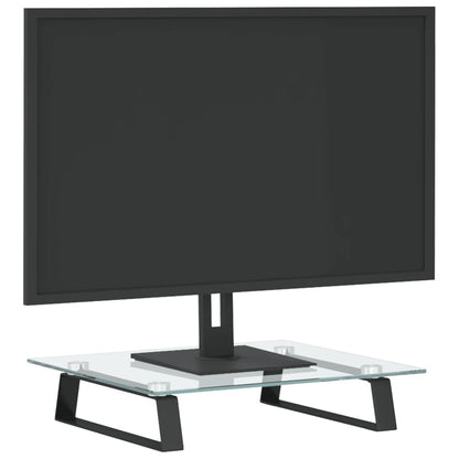 Monitorständer Schwarz 40x35x8 cm Hartglas und Metall