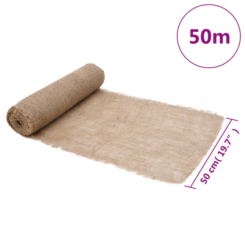 Jute-Rollen 2 Stk. 0,5x50 m 100 % Jute 200 g/m²