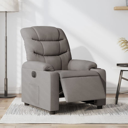 Relaxsessel Elektrisch Taupe Stoff