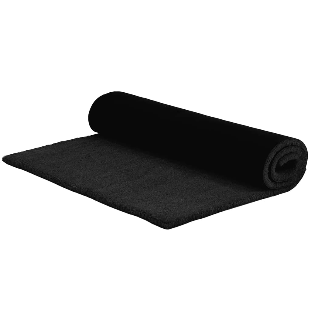 Fußmatte Schwarz 100x300 cm Kokosfaser Getuftet