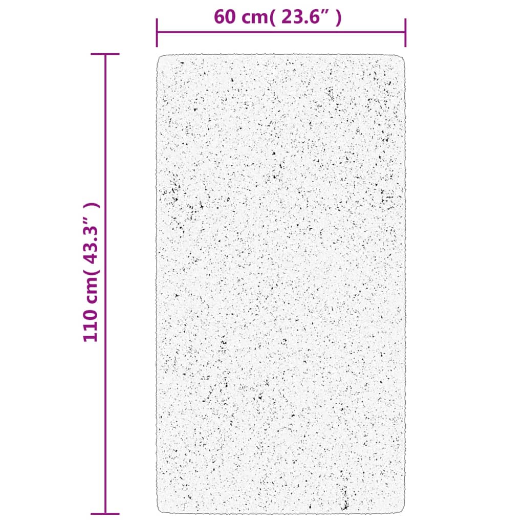 Teppich HUARTE Kurzflor Weich und Waschbar Anthrazit 60x110 cm