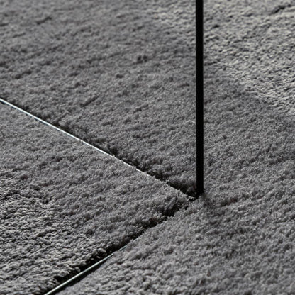 Teppich HUARTE Kurzflor Weich und Waschbar Anthrazit 160x160 cm