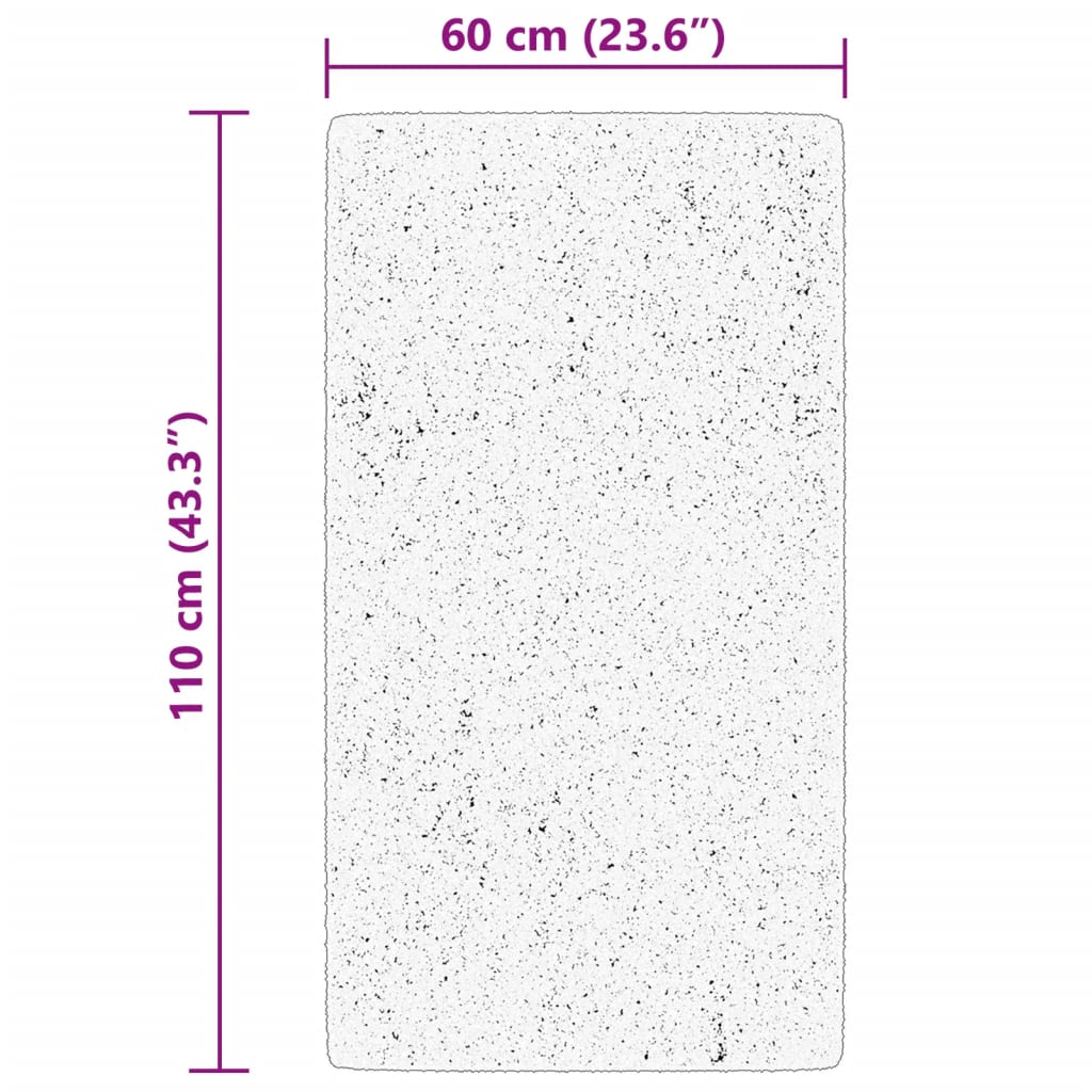 Teppich HUARTE Kurzflor Weich und Waschbar Beige 60x110 cm