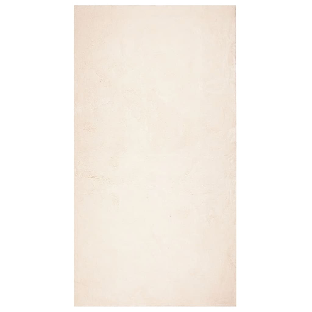 Teppich HUARTE Kurzflor Weich und Waschbar Beige 80x150 cm