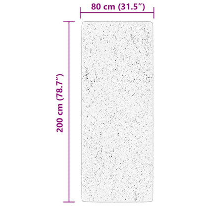 Teppich HUARTE Kurzflor Weich und Waschbar Beige 80x200 cm