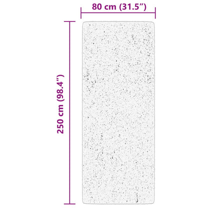 Teppich HUARTE Kurzflor Weich und Waschbar Beige 80x250 cm