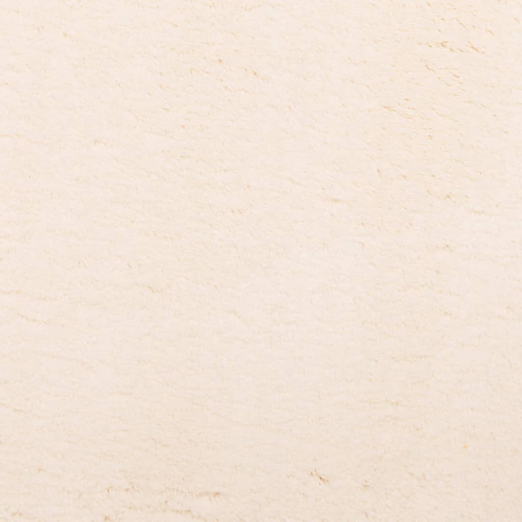 Teppich HUARTE Kurzflor Weich und Waschbar Beige 140x200 cm