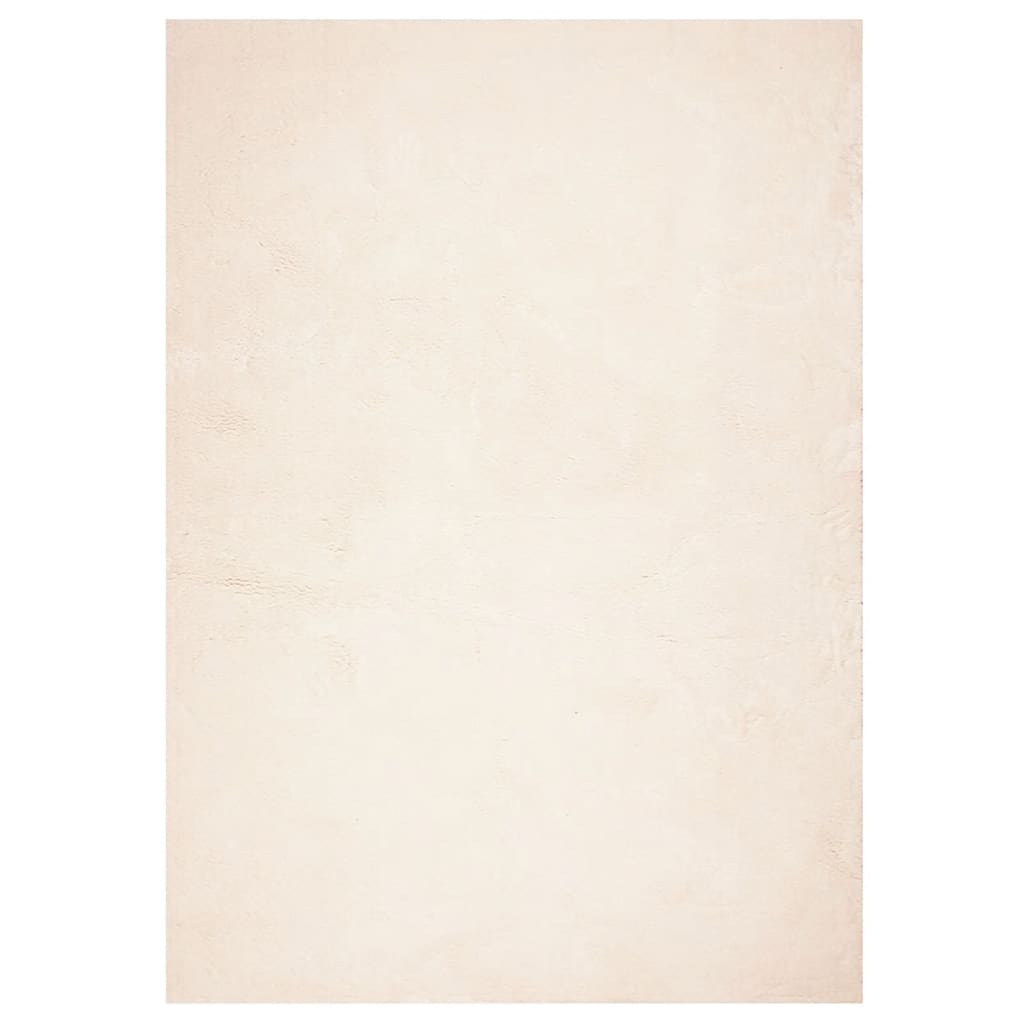 Teppich HUARTE Kurzflor Weich und Waschbar Beige 200x280 cm