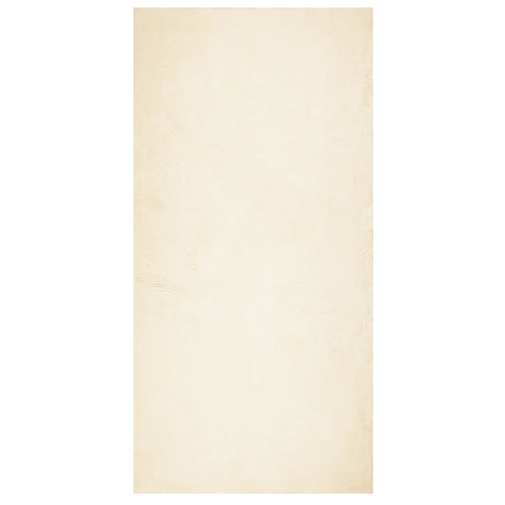 Teppich HUARTE Kurzflor Weich und Waschbar Creme 100x200 cm