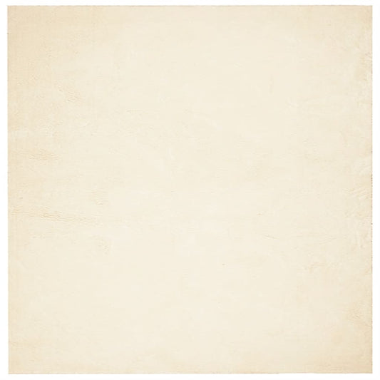 Teppich HUARTE Kurzflor Weich und Waschbar Creme 120x120 cm