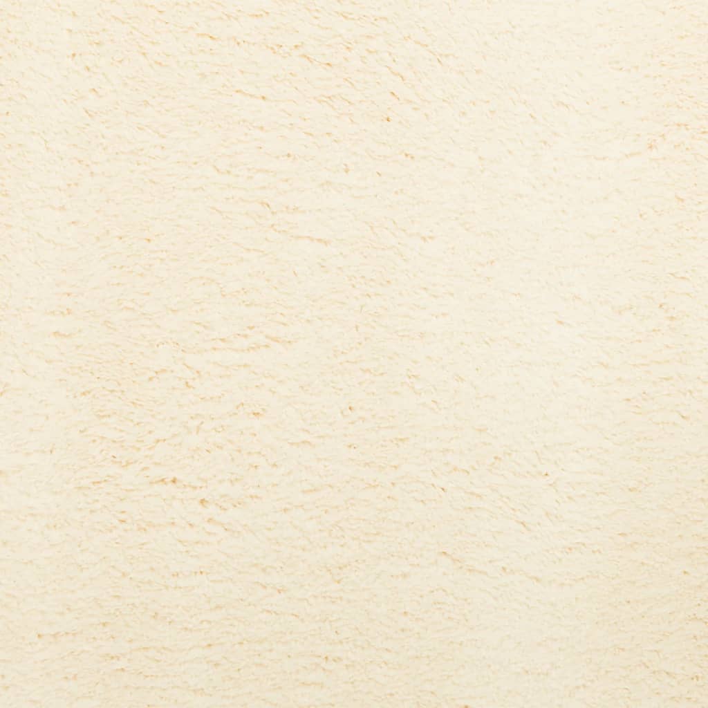 Teppich HUARTE Kurzflor Weich und Waschbar Creme 120x120 cm