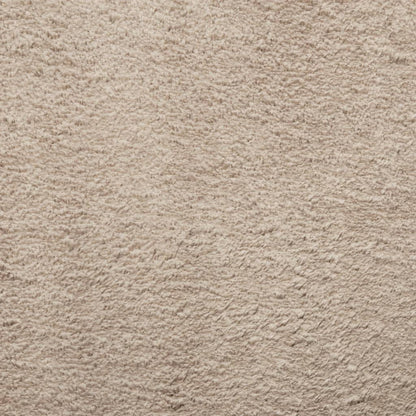 Teppich HUARTE Kurzflor Weich und Waschbar Sandfarben Ø 160 cm