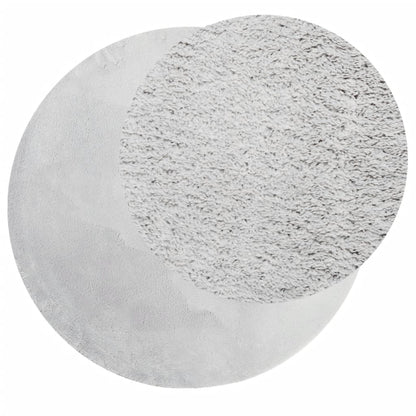 Teppich HUARTE Kurzflor Weich und Waschbar Grau Ø 80 cm