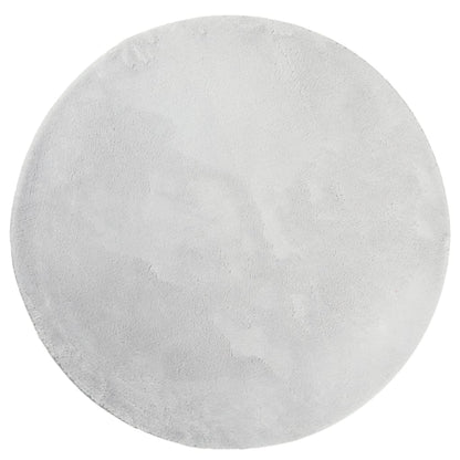 Teppich HUARTE Kurzflor Weich und Waschbar Grau Ø 120 cm