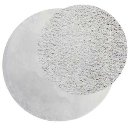 Teppich HUARTE Kurzflor Weich und Waschbar Grau Ø 120 cm