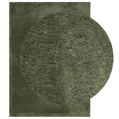 Teppich HUARTE Kurzflor Weich und Waschbar Waldgrün 140x200 cm