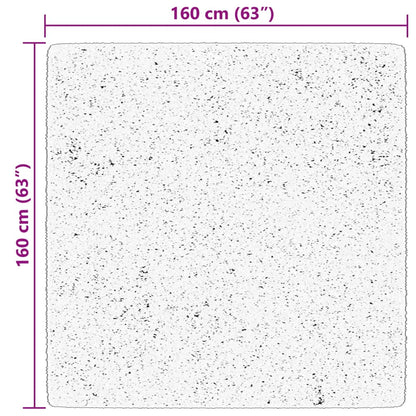 Teppich HUARTE Kurzflor Weich und Waschbar Schwarz 160x160 cm