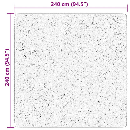 Tappeto a pelo corto HUARTE, morbido e lavabile, nero, 240x240 cm