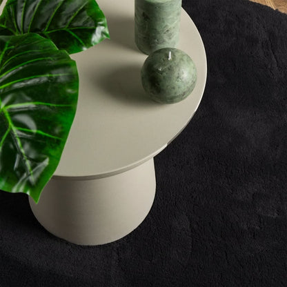 Tappeto a pelo corto HUARTE, morbido e lavabile, nero, Ø 160 cm