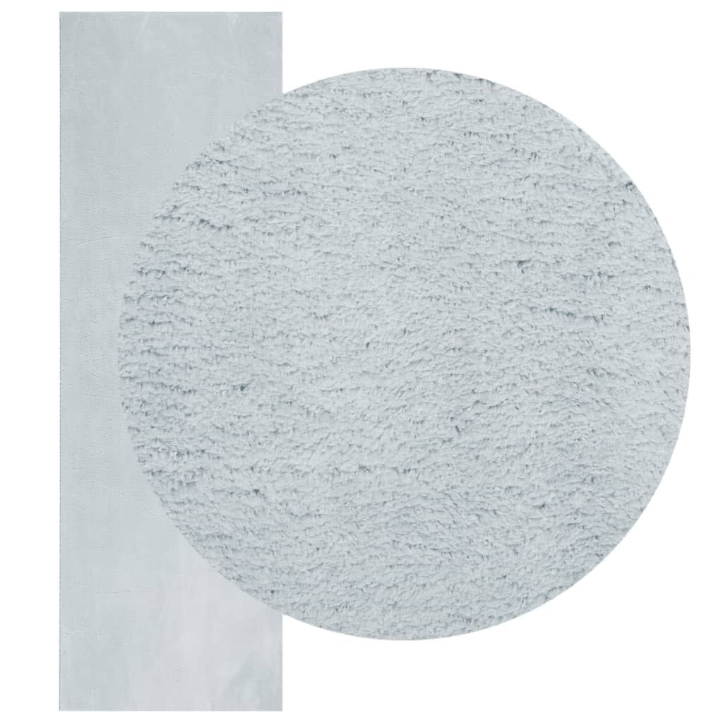 Tappeto a pelo corto HUARTE, morbido e lavabile, blu, 80x250 cm