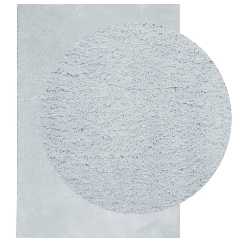 Teppich HUARTE Kurzflor Weich und Waschbar Blau 140x200 cm