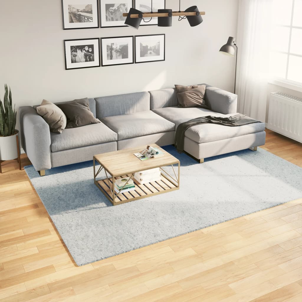 Teppich HUARTE Kurzflor Weich und Waschbar Blau 200x280 cm